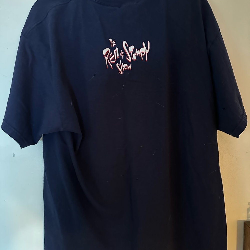 Vintage 2001 Y2K The REN and Stimpy Show Navy Crewneck T Shirt Adult XL - Picture 2 of 7
